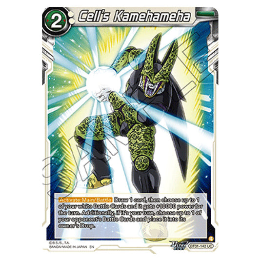Cell’s Kamehameha EXTRA card from the Dragon Ball Super Card Game set Impact Beyond Dimension (BT31-142)
