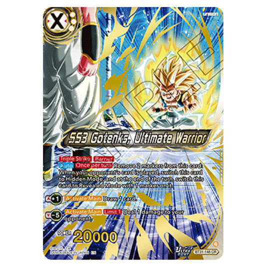 SS3 Gotenks, Ultimate Warrior UNISON card from the Dragon Ball Super Card Game set Impact Beyond Dimension (BT31-148)