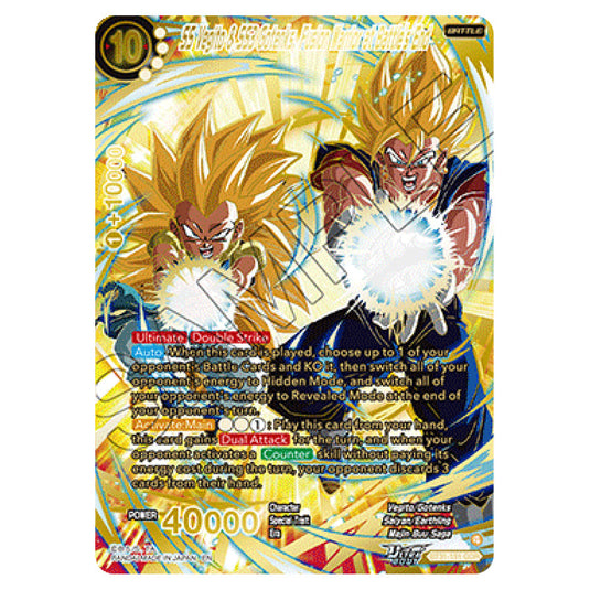SS Vegito & SS3 Gotenks, Fusion Warrior at Battle’s End BATTLE card from the Dragon Ball Super Card Game set Impact Beyond Dimension (BT31-151a)