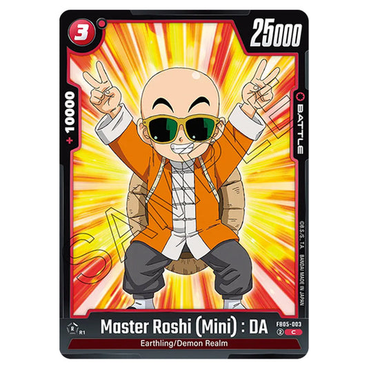 Master Roshi (Mini) : DA FB05-003 card from the Dragon Ball Super Card Game Fusion World set FB05 - New Adventure