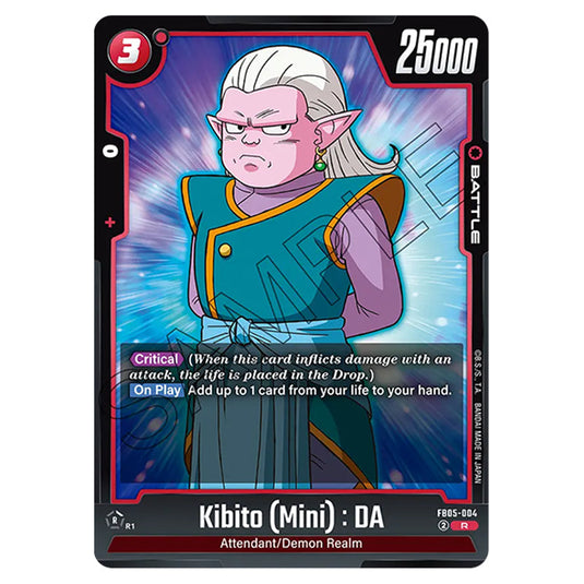 Kibito (Mini) : DA FB05-004 card from the Dragon Ball Super Card Game Fusion World set FB05 - New Adventure