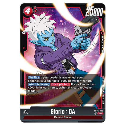 Glorio : DA FB05-006 card from the Dragon Ball Super Card Game Fusion World set FB05 - New Adventure