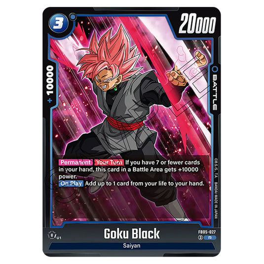 Goku Black FB05-027 card from the Dragon Ball Super Card Game Fusion World set FB05 - New Adventure