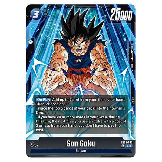 Son Goku FB05-030 card from the Dragon Ball Super Card Game Fusion World set FB05 - New Adventure