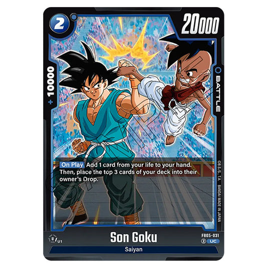 Son Goku FB05-031 card from the Dragon Ball Super Card Game Fusion World set FB05 - New Adventure