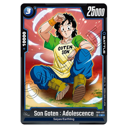 Son Goten : Adolescence FB05-032 card from the Dragon Ball Super Card Game Fusion World set FB05 - New Adventure