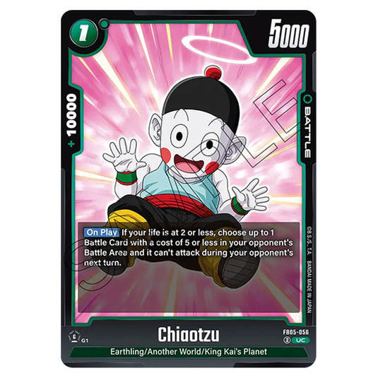 Chiaotzu FB05-056 card from the Dragon Ball Super Card Game Fusion World set FB05 - New Adventure