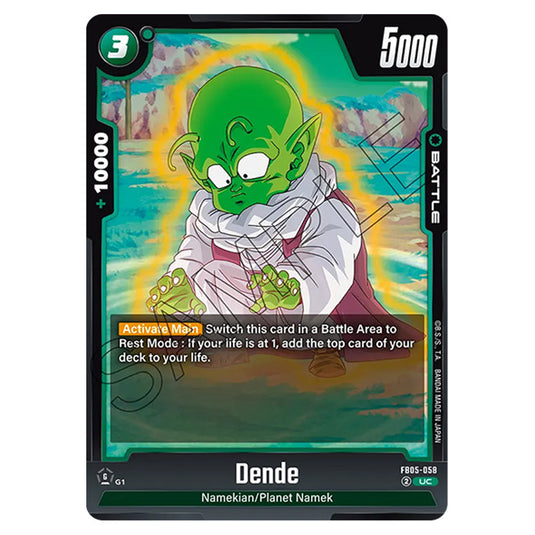 Dende FB05-058 card from the Dragon Ball Super Card Game Fusion World set FB05 - New Adventure