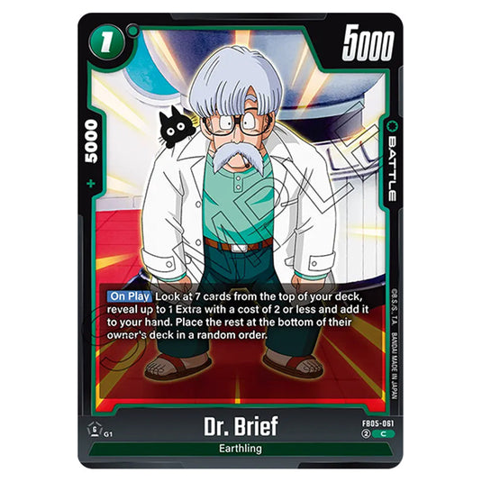 Dr. Brief FB05-061 card from the Dragon Ball Super Card Game Fusion World set FB05 - New Adventure