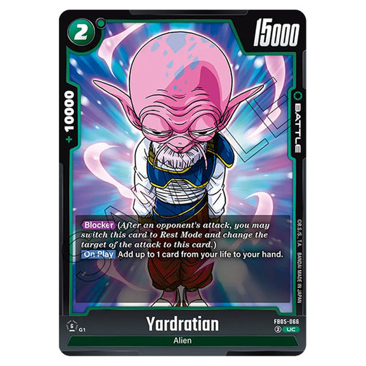 Yardratian FB05-066 card from the Dragon Ball Super Card Game Fusion World set FB05 - New Adventure