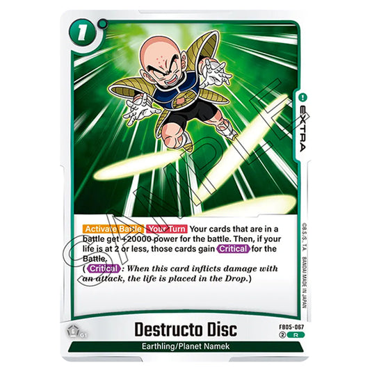 Destructo Disc FB05-067 card from the Dragon Ball Super Card Game Fusion World set FB05 - New Adventure