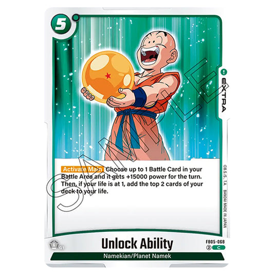Unlock Ability FB05-068 card from the Dragon Ball Super Card Game Fusion World set FB05 - New Adventure