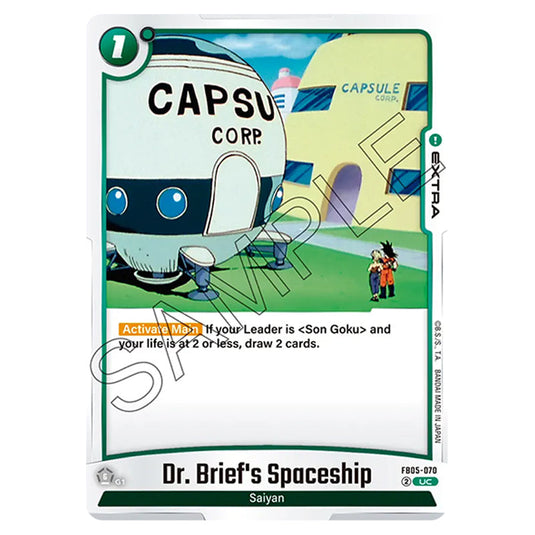 Dr. Brief's Spaceship FB05-070 card from the Dragon Ball Super Card Game Fusion World set FB05 - New Adventure