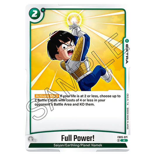 Full Power! FB05-071 card from the Dragon Ball Super Card Game Fusion World set FB05 - New Adventure