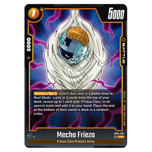 Mecha Frieza FB05-087 card from the Dragon Ball Super Card Game Fusion World set FB05 - New Adventure
