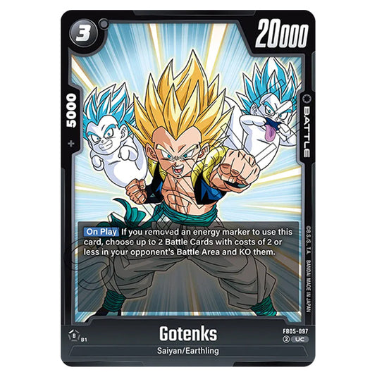 Gotenks FB05-097 card from the Dragon Ball Super Card Game Fusion World set FB05 - New Adventure