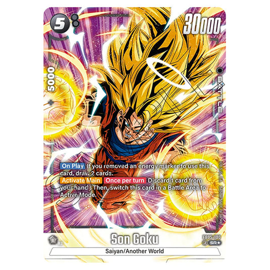 Son Goku FB05-100a card from the Dragon Ball Super Card Game Fusion World set FB05 - New Adventure
