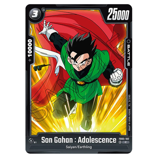 Son Gohan : Adolescence FB05-102 card from the Dragon Ball Super Card Game Fusion World set FB05 - New Adventure