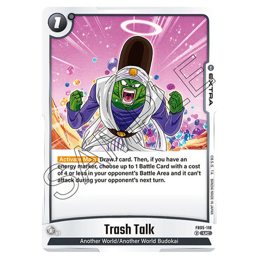 Trash Talk FB05-118 card from the Dragon Ball Super Card Game Fusion World set FB05 - New Adventure