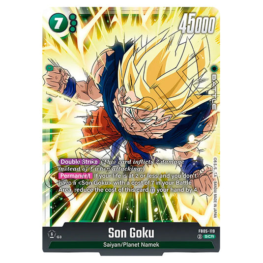 Son Goku FB05-119 card from the Dragon Ball Super Card Game Fusion World set FB05 - New Adventure