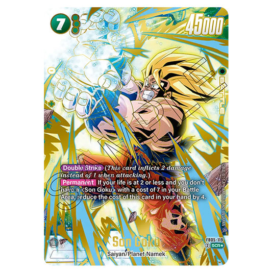Son Goku FB05-119a card from the Dragon Ball Super Card Game Fusion World set FB05 - New Adventure