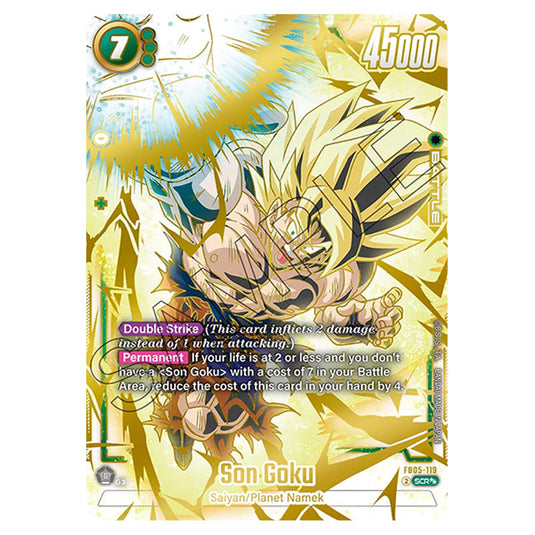 Son Goku FB05-119b card from the Dragon Ball Super Card Game Fusion World set FB05 - New Adventure