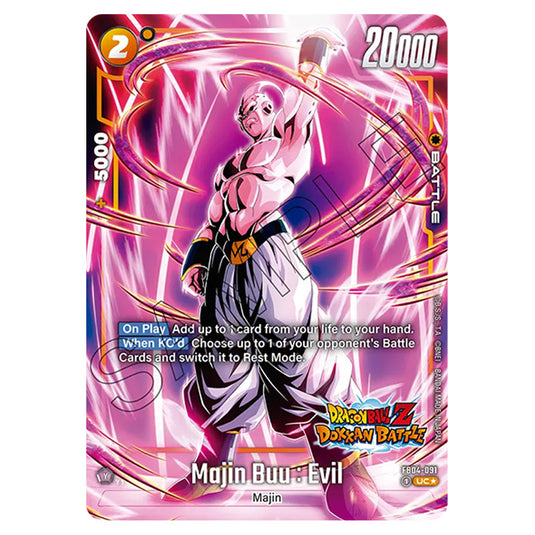 Majin Buu : Evil FB04-091 card from the Dragon Ball Super Card Game Fusion World set FB05 - New Adventure