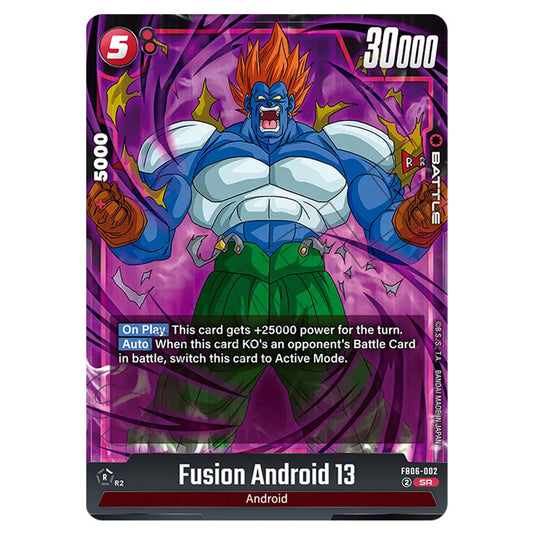Fusion Android 13 BATTLE card from the Dragon Ball Super Card Game Fusion World set FB06 - Rivals Clash
