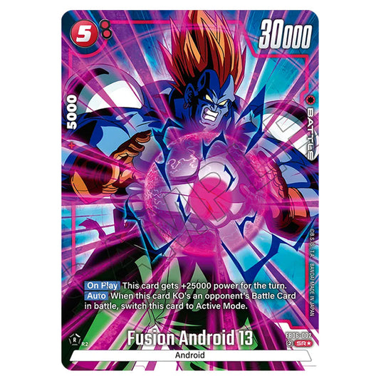 Fusion Android 13 BATTLE card from the Dragon Ball Super Card Game Fusion World set FB06 - Rivals Clash