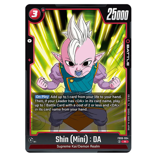 Shin (Mini) : DA BATTLE card from the Dragon Ball Super Card Game Fusion World set FB06 - Rivals Clash