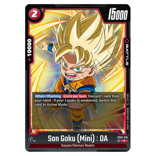 Son Goku (Mini) : DA BATTLE card from the Dragon Ball Super Card Game Fusion World set FB06 - Rivals Clash