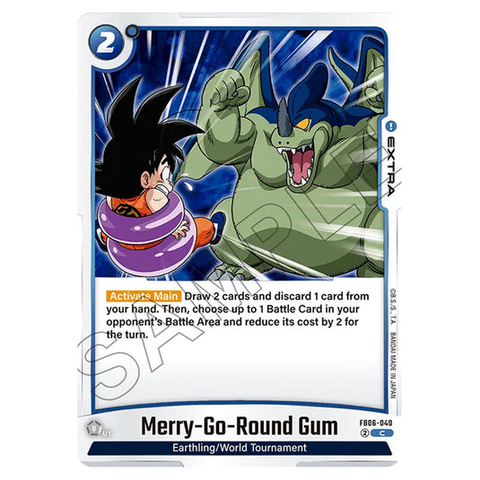Merry-Go-Round Gum EXTRA card from the Dragon Ball Super Card Game Fusion World set FB06 - Rivals Clash