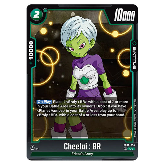 Cheelai : BR BATTLE card from the Dragon Ball Super Card Game Fusion World set FB06 - Rivals Clash