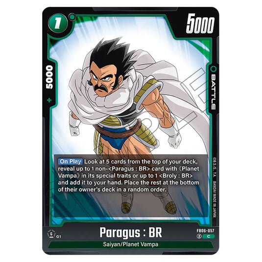 Paragus : BR BATTLE card from the Dragon Ball Super Card Game Fusion World set FB06 - Rivals Clash