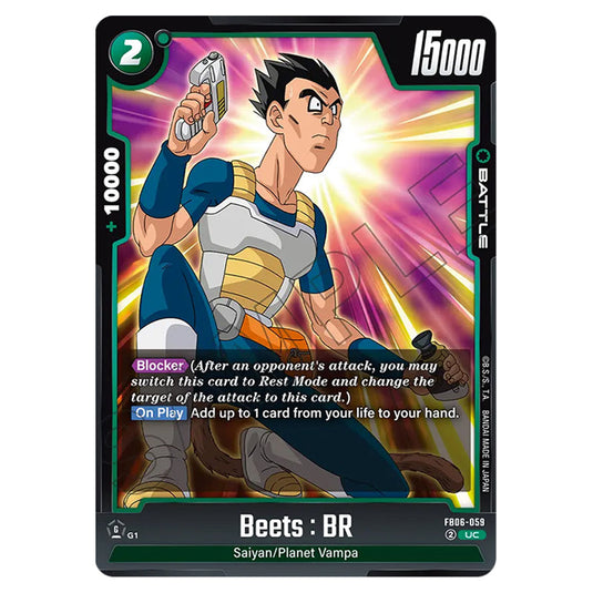 Beets : BR BATTLE card from the Dragon Ball Super Card Game Fusion World set FB06 - Rivals Clash
