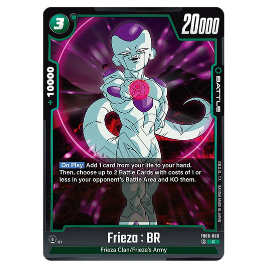 Frieza : BR BATTLE card from the Dragon Ball Super Card Game Fusion World set FB06 - Rivals Clash