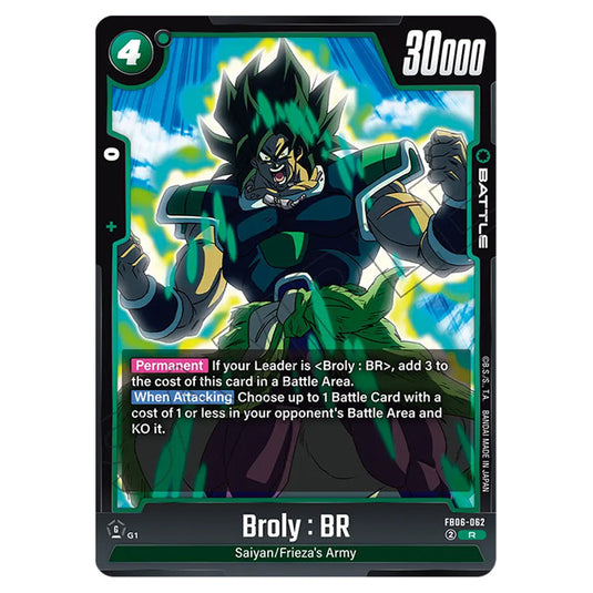 Broly : BR BATTLE card from the Dragon Ball Super Card Game Fusion World set FB06 - Rivals Clash