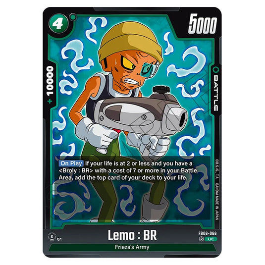 Lemo : BR BATTLE card from the Dragon Ball Super Card Game Fusion World set FB06 - Rivals Clash