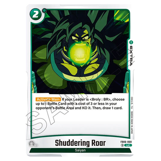 Shuddering Roar EXTRA card from the Dragon Ball Super Card Game Fusion World set FB06 - Rivals Clash