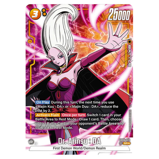 Dr. Arinsu : DA BATTLE card from the Dragon Ball Super Card Game Fusion World set FB06 - Rivals Clash