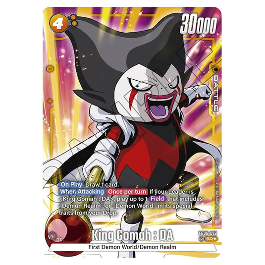 King Gomah : DA BATTLE card from the Dragon Ball Super Card Game Fusion World set FB06 - Rivals Clash