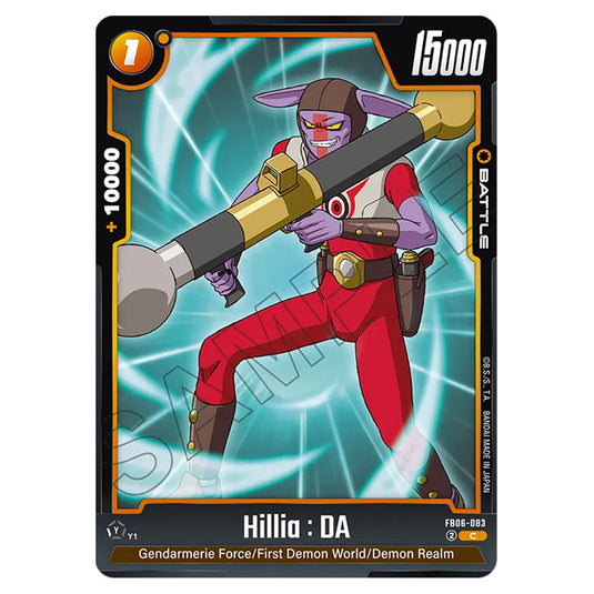 Hillia : DA BATTLE card from the Dragon Ball Super Card Game Fusion World set FB06 - Rivals Clash