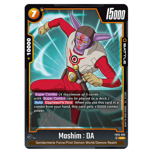 Mashim : DA BATTLE card from the Dragon Ball Super Card Game Fusion World set FB06 - Rivals Clash