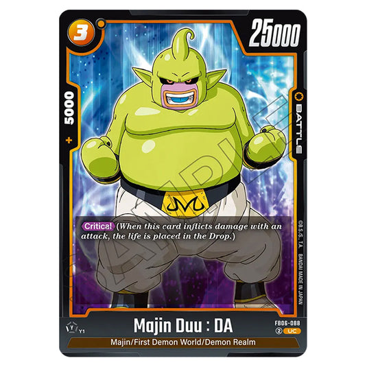 Majin Duu : DA BATTLE card from the Dragon Ball Super Card Game Fusion World set FB06 - Rivals Clash