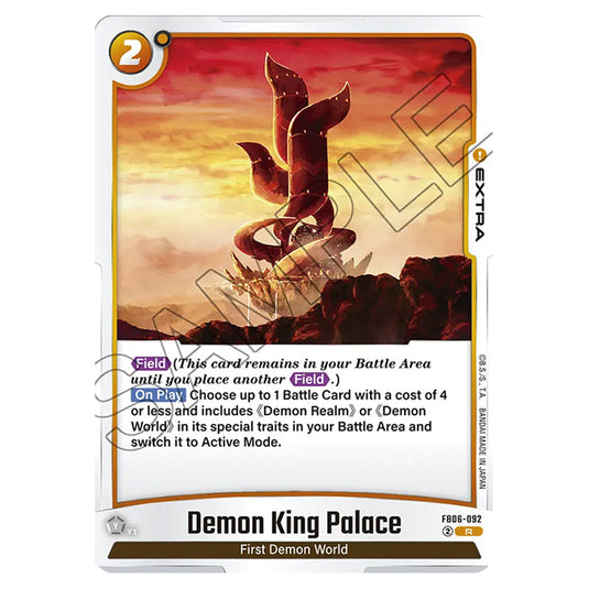 Demon King Palace EXTRA card from the Dragon Ball Super Card Game Fusion World set FB06 - Rivals Clash
