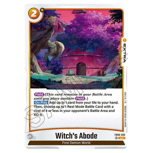Witch's Abode EXTRA card from the Dragon Ball Super Card Game Fusion World set FB06 - Rivals Clash