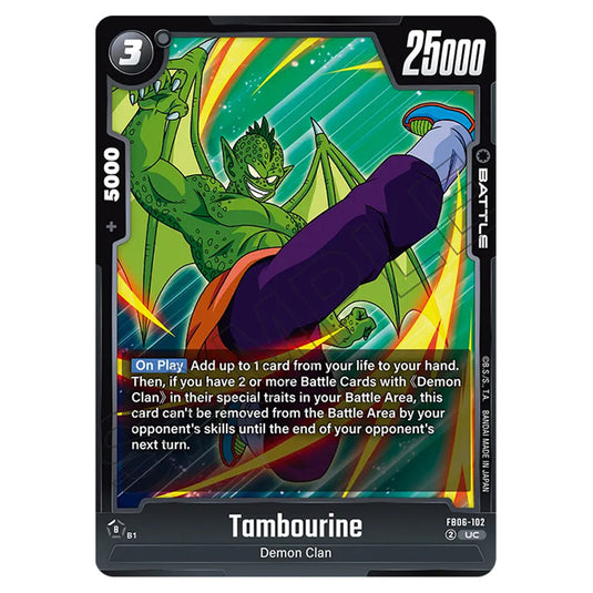 Tambourine BATTLE card from the Dragon Ball Super Card Game Fusion World set FB06 - Rivals Clash