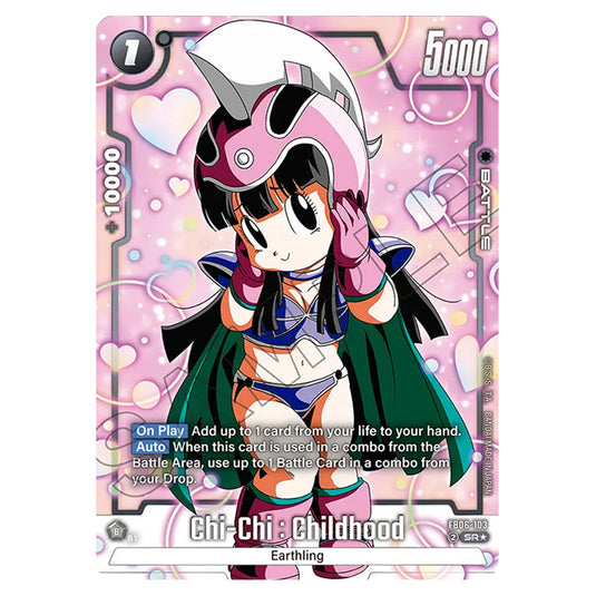 Chi-Chi : Childhood BATTLE card from the Dragon Ball Super Card Game Fusion World set FB06 - Rivals Clash