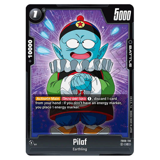 Pilaf BATTLE card from the Dragon Ball Super Card Game Fusion World set FB06 - Rivals Clash