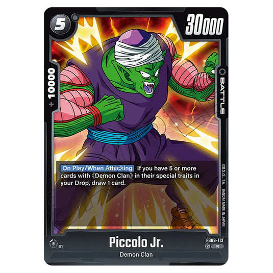 Piccolo Jr. BATTLE card from the Dragon Ball Super Card Game Fusion World set FB06 - Rivals Clash